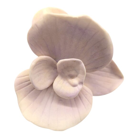 Retired Partylite Wooden Ball Diffuser Holder With Porcelain Orchid Metal Detail - Picture 6 of 13